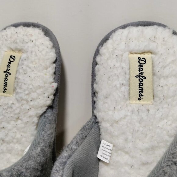 Dearfoams Carley Mama Bear Mom Scuff Slipper Light Heather Grey L ( US 9-10) - Picture 3 of 6